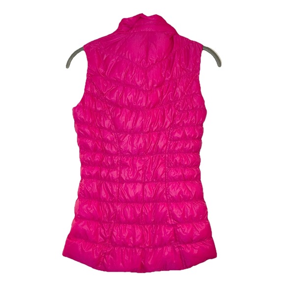 Athleta Women's Puffer Vest Downalicious Deluxe Hot Pink Down Filled XXS 2XS - Picture 3 of 8